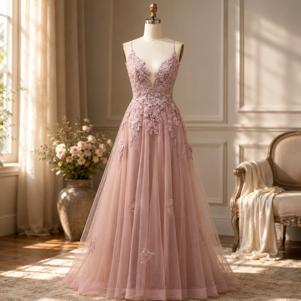 Elegant A-Line Evening Gown for Special Events
