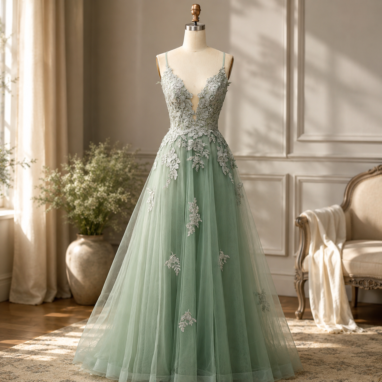 Elegant A-Line Evening Gown for Special Events