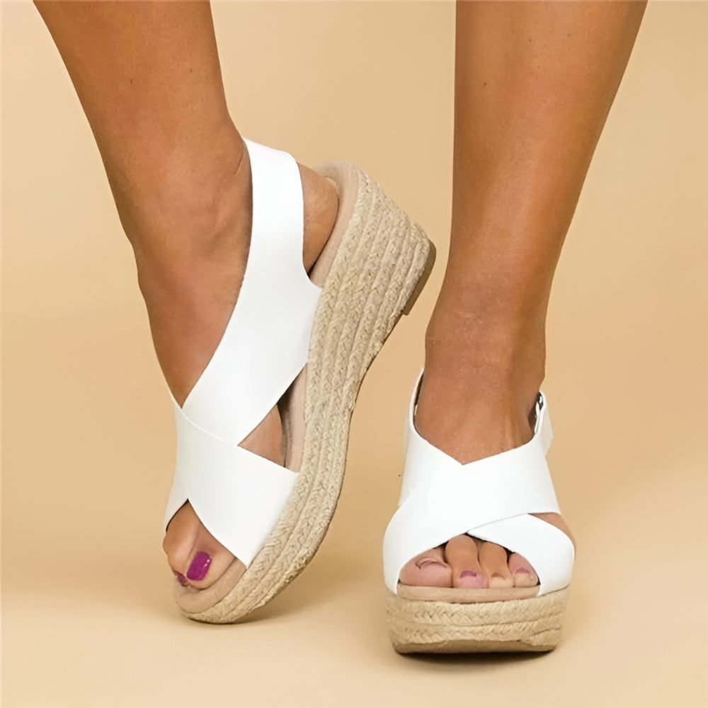 Sophisticated Women's Wedge Sandals with Ankle Support
