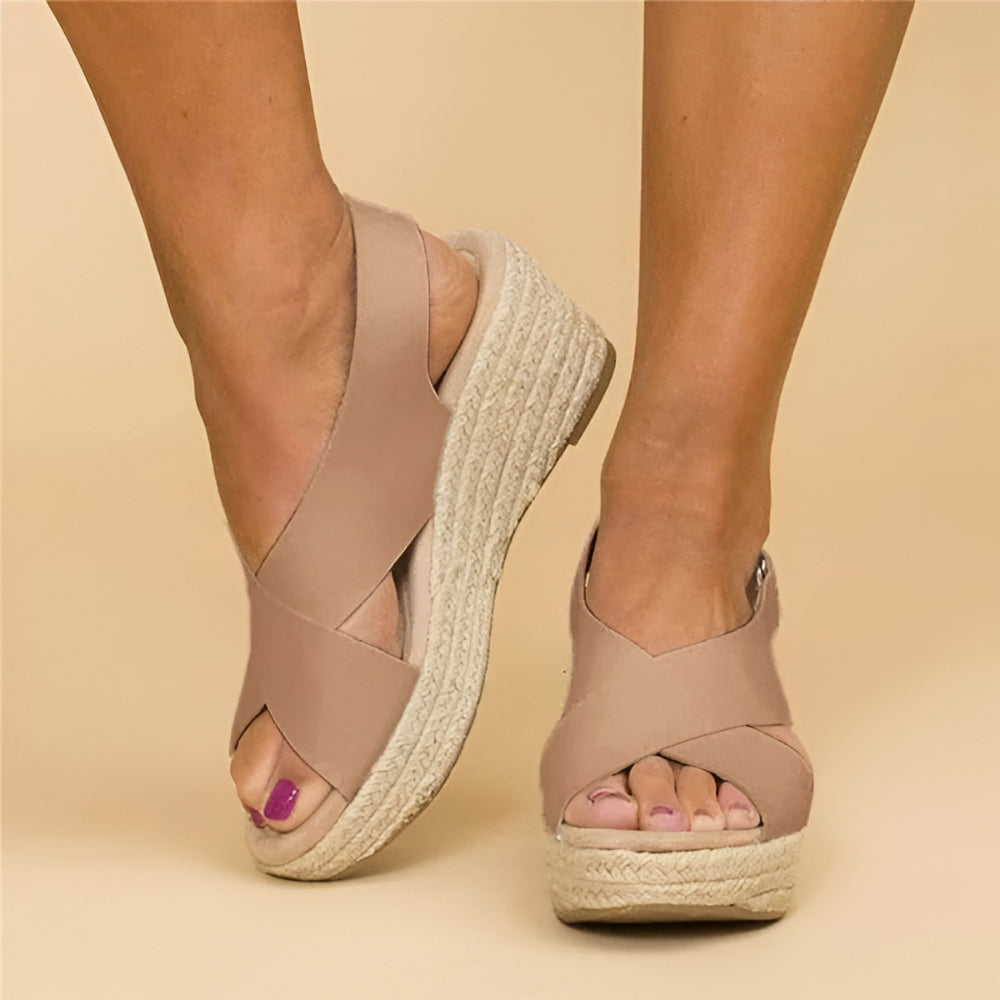 Sophisticated Women's Wedge Sandals with Ankle Support
