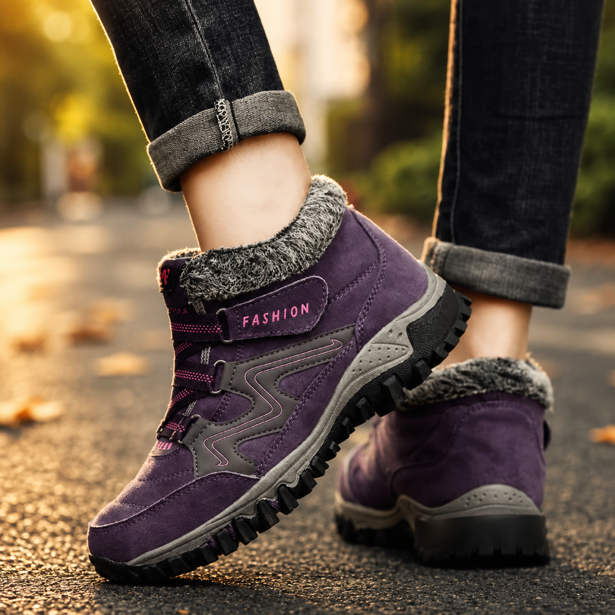 Women’s Waterproof Insulated Winter Footwear with Grip Soles