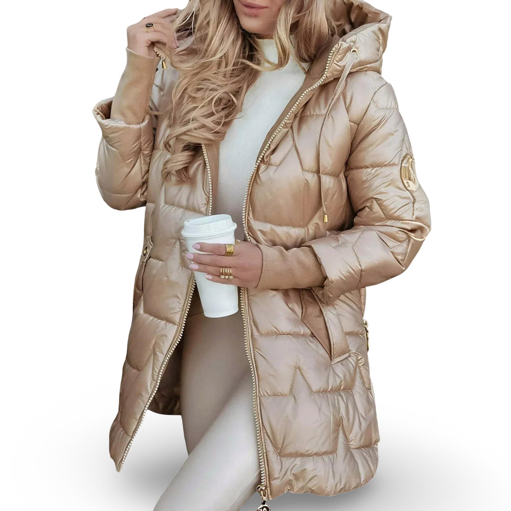 Cozy Women's Insulated Hooded Jacket for Winter Adventures