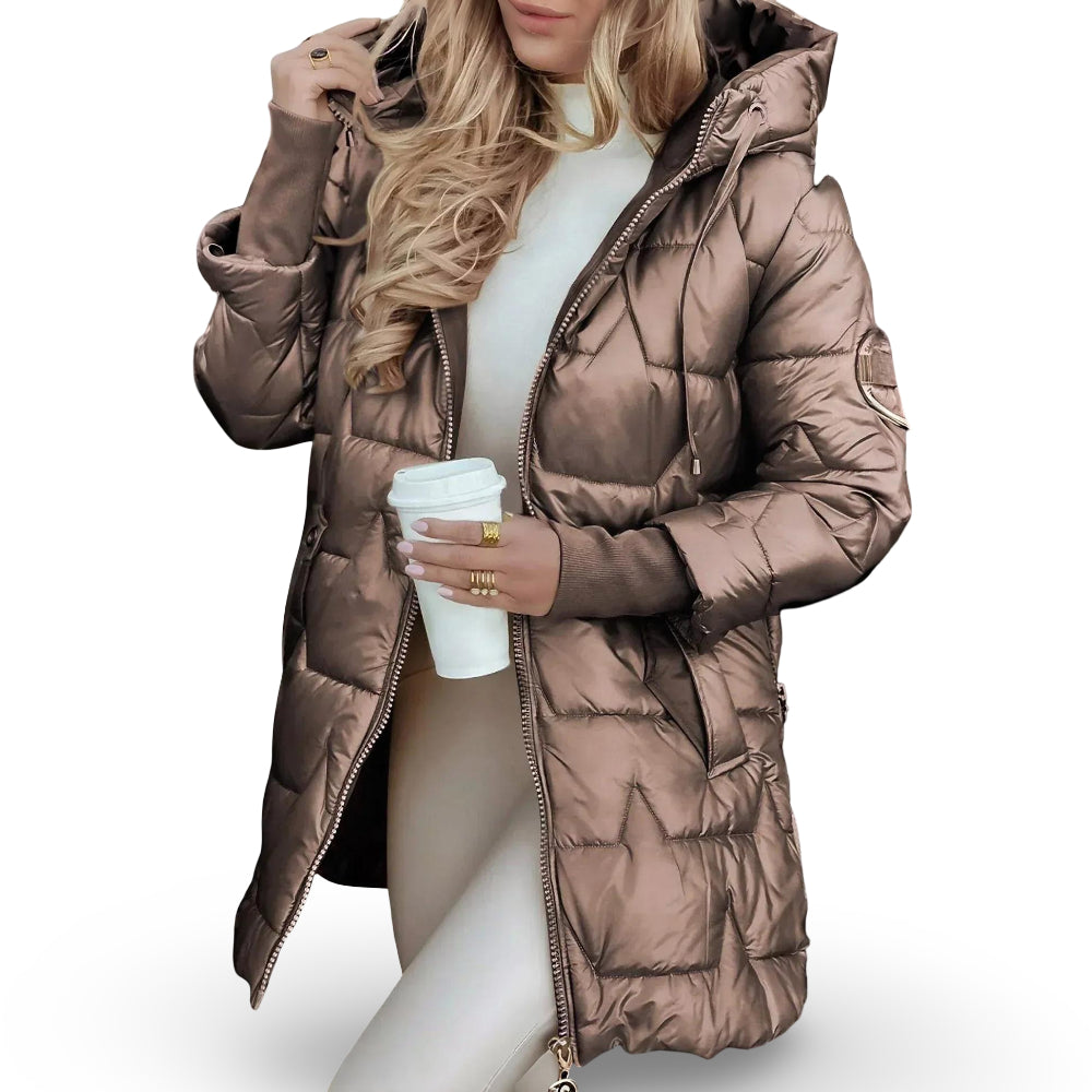 Cozy Women's Insulated Hooded Jacket for Winter Adventures