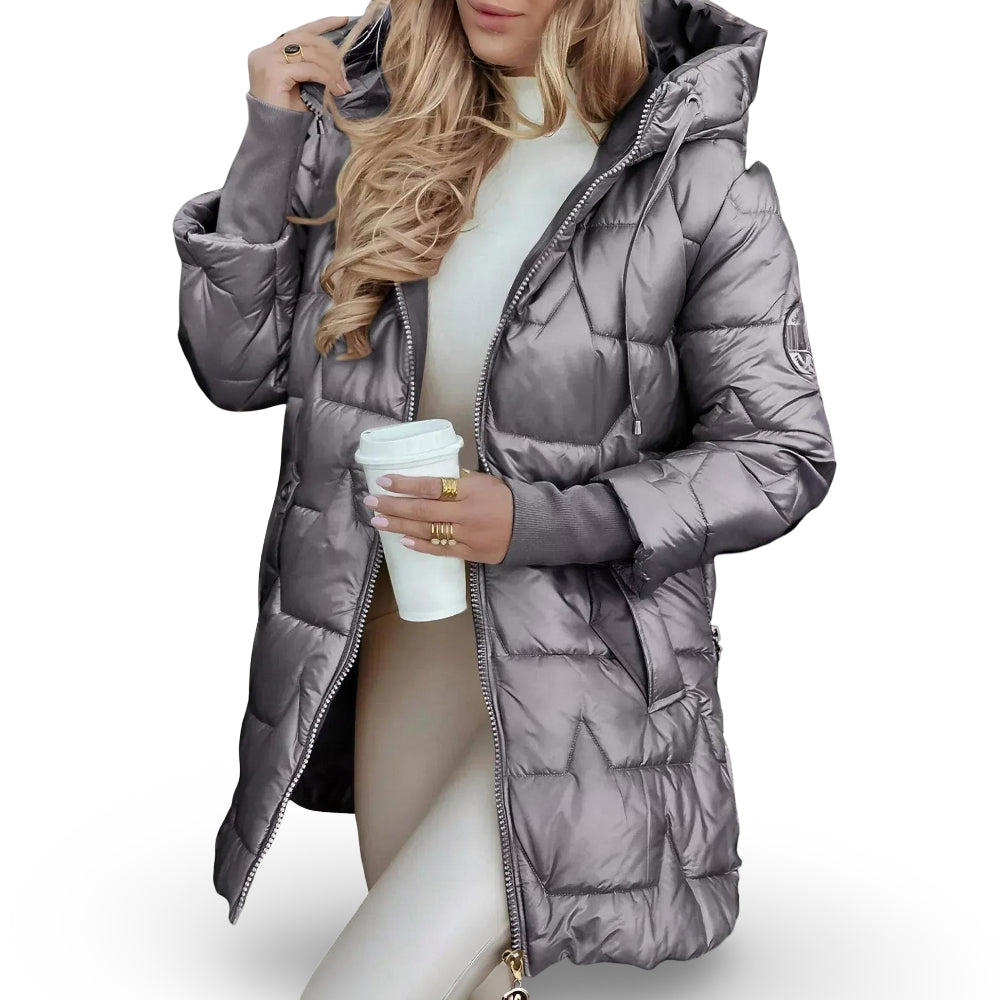 Cozy Women's Insulated Hooded Jacket for Winter Adventures