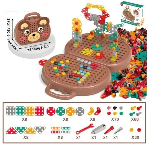 Montessori-Inspired Learning Set with Electric Screwdriver for STEM Activities