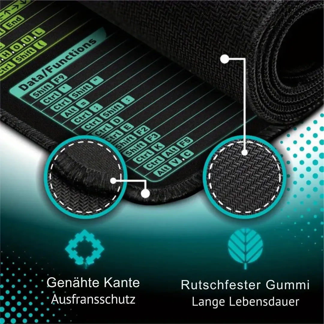 Ultimate Desk Companion – Extra Large Mousepad with Quick Reference
