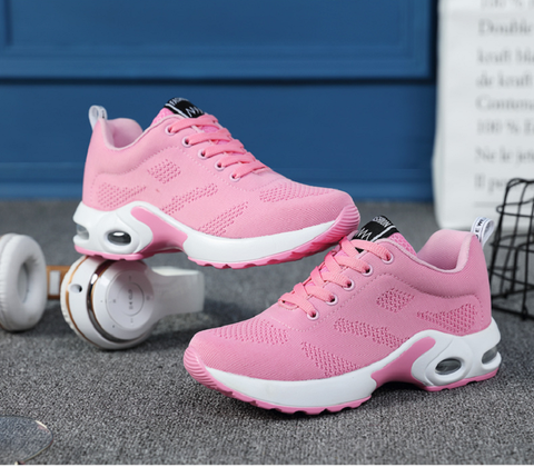 Women’s Orthopedic Sneakers | Breathable Knit Mesh with Visible Heel Air Cushion | Durable Flexible Outsole | Comfortable Fit for All-Day Wear