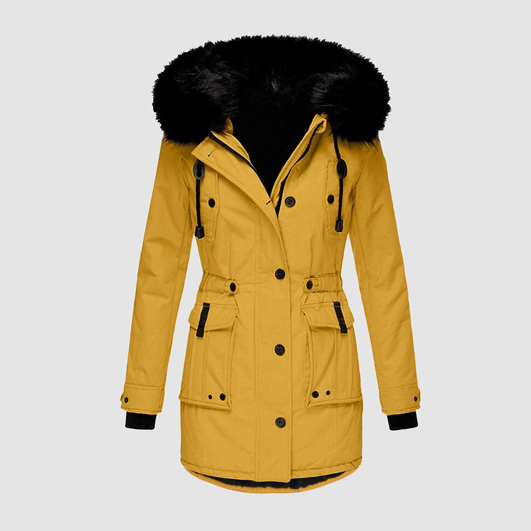 Women’s Waterproof Winter Jacket | Double Quilted & Lined Hood | Breathable Textile Blend | Wind and Water Repellent
