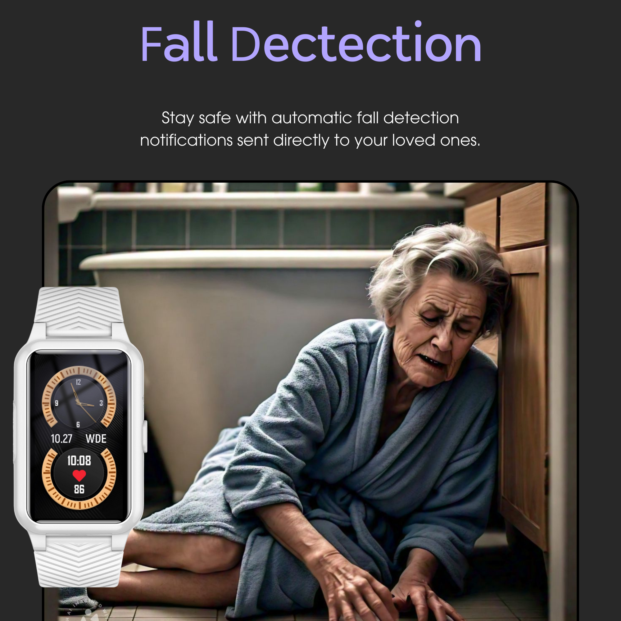 GPS Smartwatch for Seniors with Fall Detection Feature