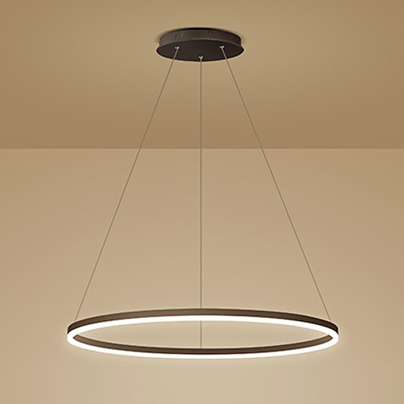 16'' Simple Circle Acrylic Pendant Light - Single Pendant Lighting with Aluminum Structure