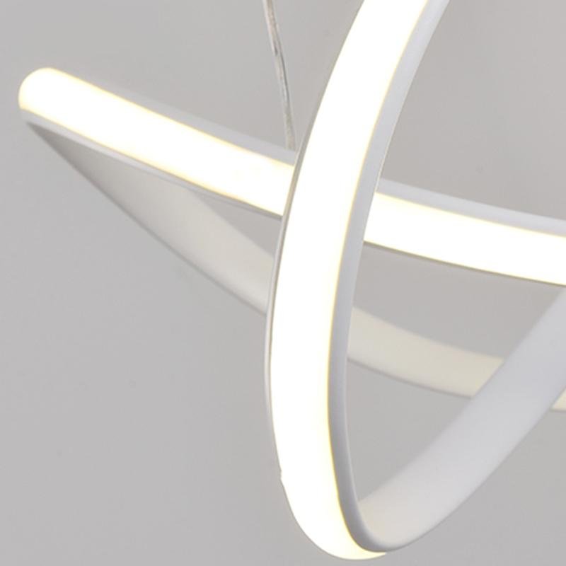 20'' Modern LED Ribbon Flush Mount Ceiling Lights for Living Room