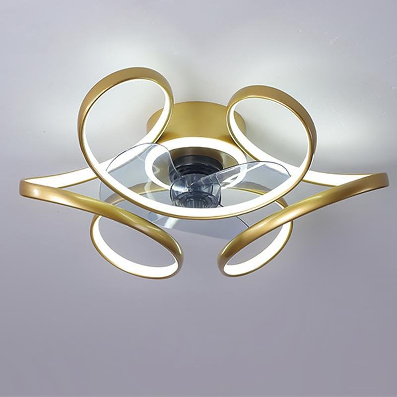 18" Modern Flower Shaped Ceiling Fan Light with Remote Chandelier Fan