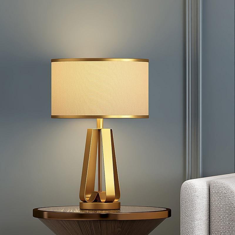 22'' Mid Century Modern Drum Shaped Desk Lamp - dazuma