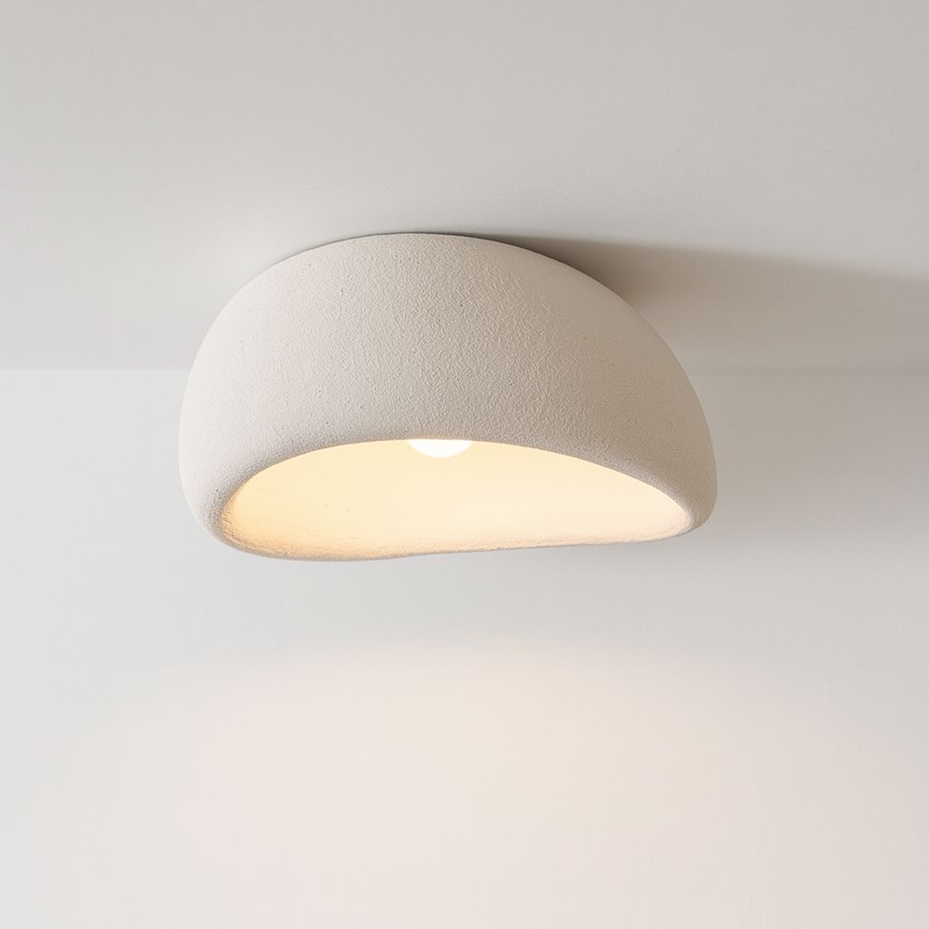 SereneBeam Elegant Resin Ceiling Light for Tranquil Spaces