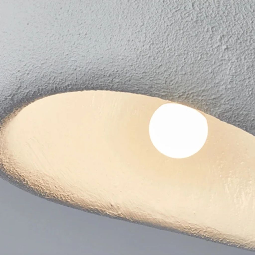 SereneBeam Elegant Resin Ceiling Light for Tranquil Spaces
