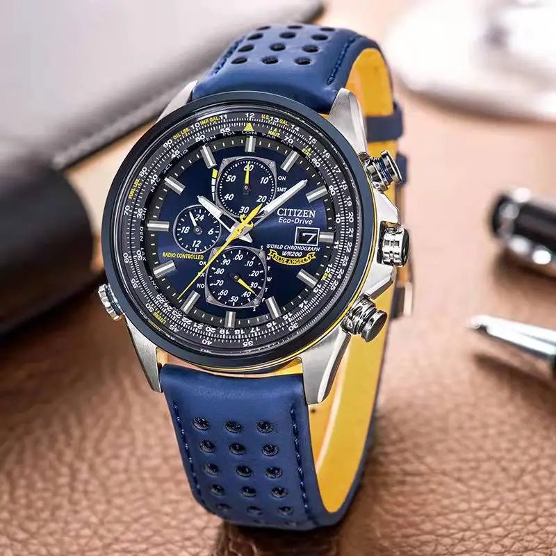 Radiant Time Men's Quartz Watch with Glow-in-the-Dark Dial