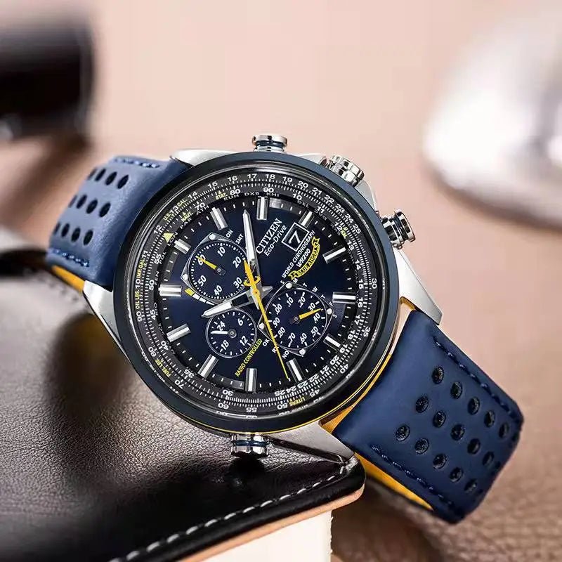 Radiant Time Men's Quartz Watch with Glow-in-the-Dark Dial