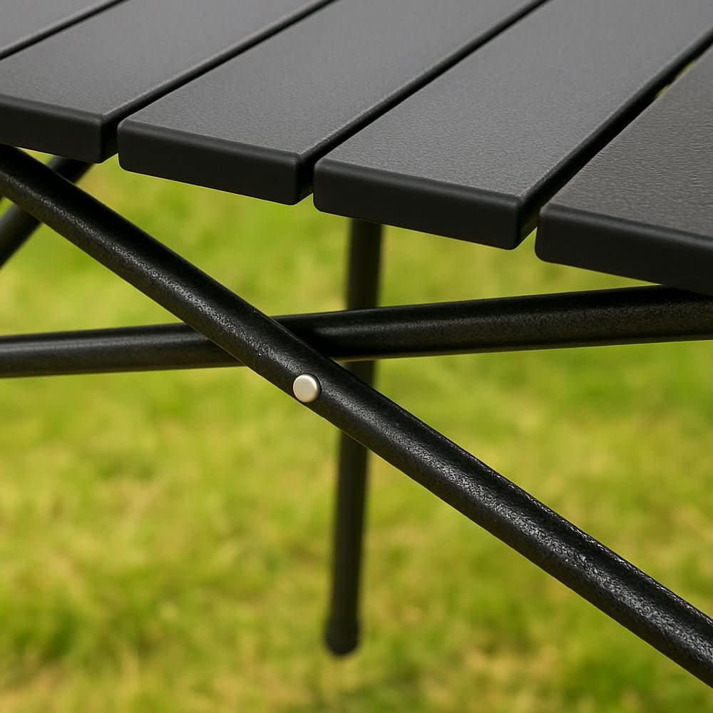 Versatile Outdoor Folding Table with Durable Heat-Resistant Top