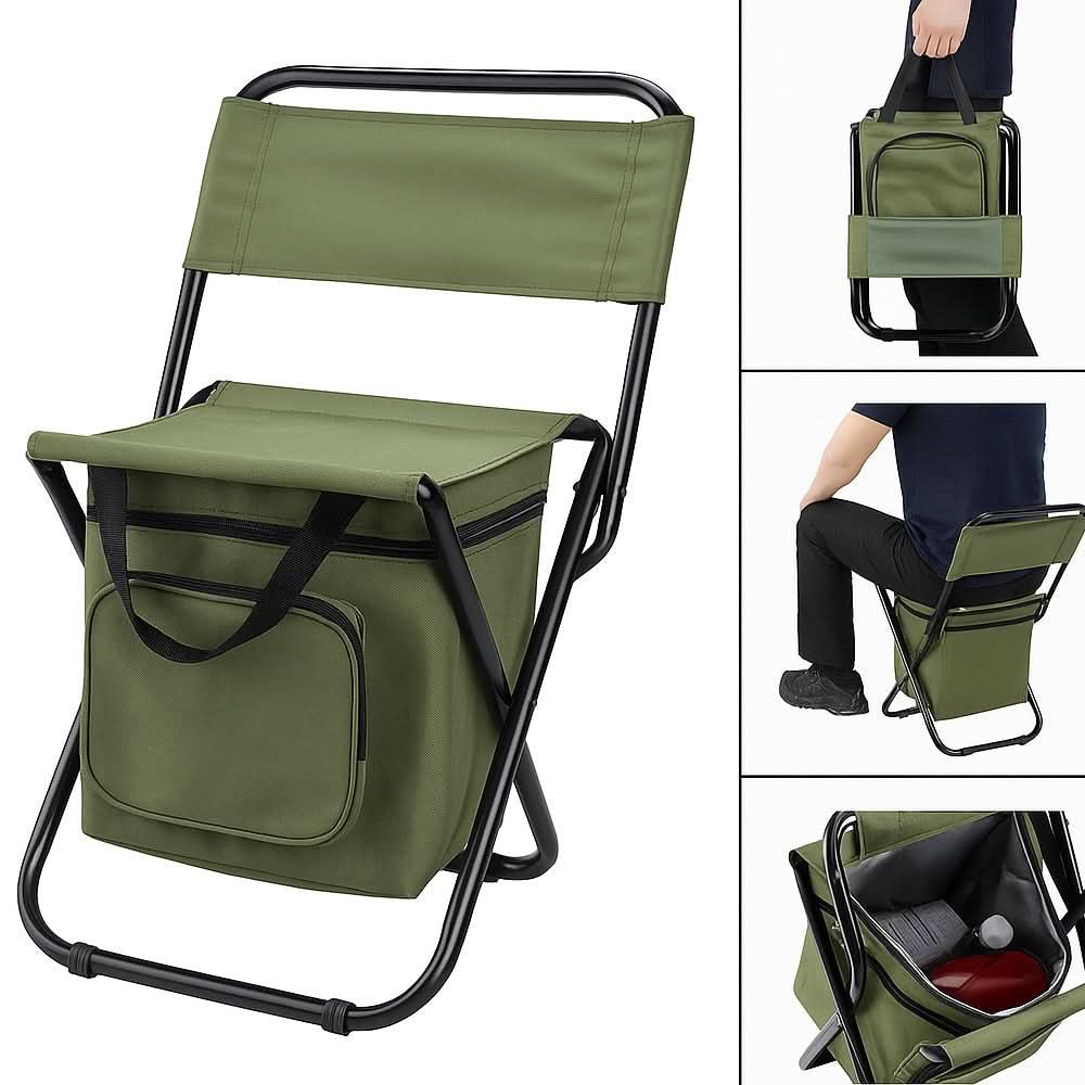 ComfortPro Portable Chair with Back Support and Cooler