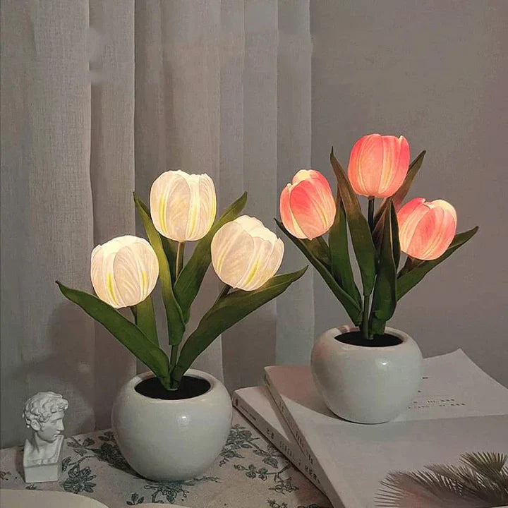 Ceramic Pot Table Lamp with LED – Cozy Accent Lighting