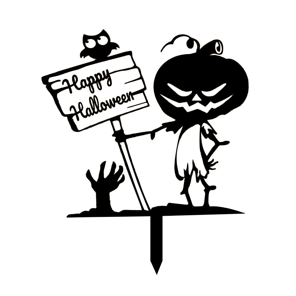 Halloween Metal Yard Stake with Spooky Outdoor Decor