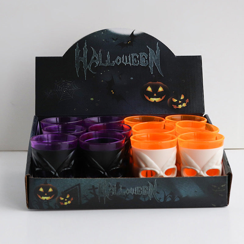 LED Skull Wine Glasses for Halloween Party – Glowing Spooky Drinkware Set