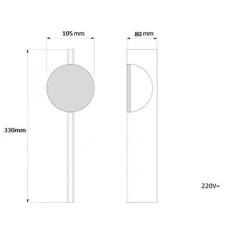 Taavita | Nordic Minimalistic Stainless Steel Wall Lamp for Atmospheric Lighting