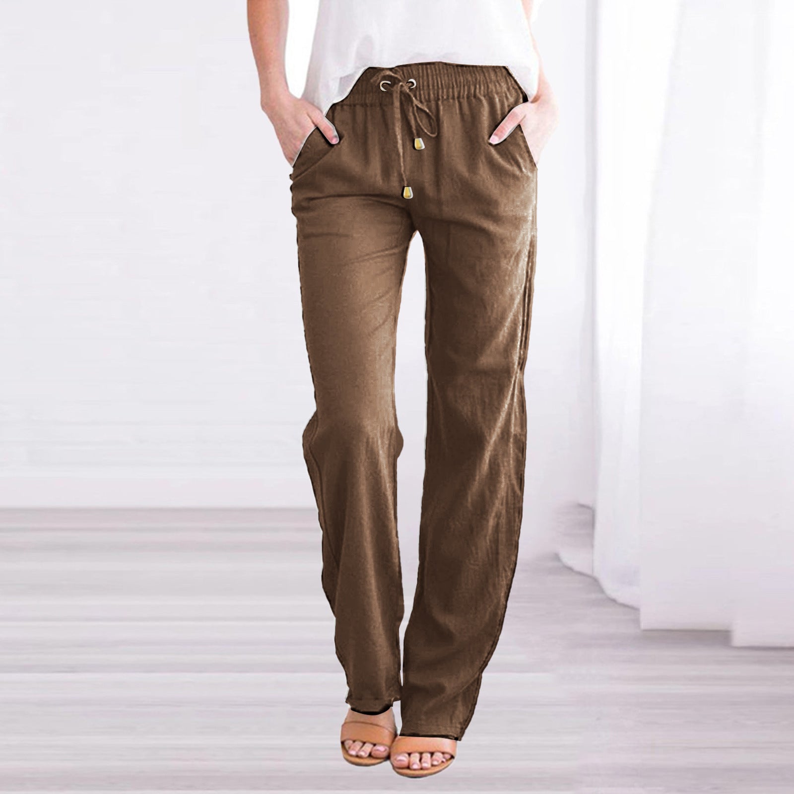 Women’s Casual Pants | Lightweight & Breathable Fabric | Elastic Waistband & Drawstring | Sustainable Design