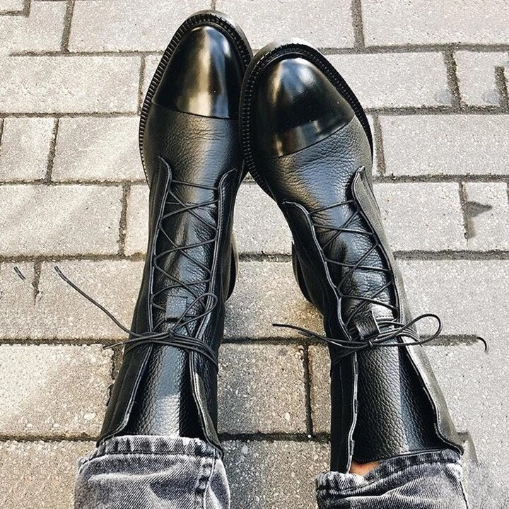 Women’s Ankle Boots | Eco-Leather Lace-Up with Cap Toe | Cotton Lining & Lightweight Sole | Removable Insole