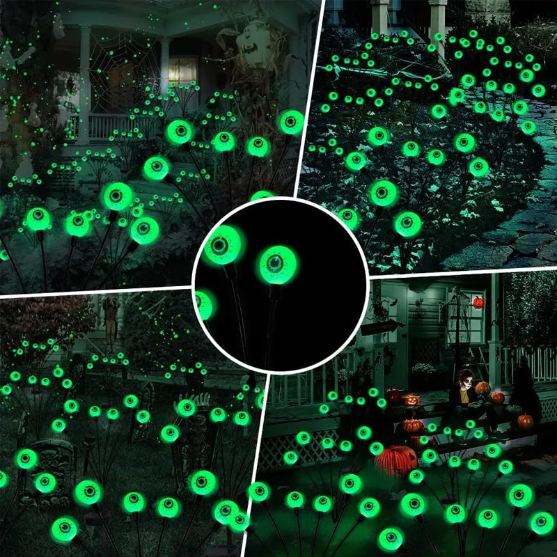Solar-Powered Halloween Eyeball Lights Outdoor Swaying Spooky Decor