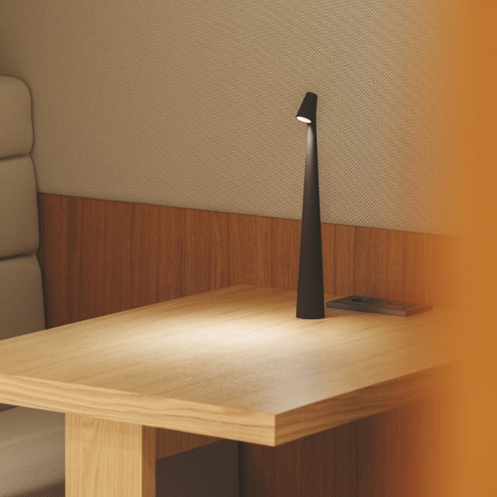 Cordless LED Table Lamp | Aluminum Sculptural Design | 3-Level Dimming | Long Battery Life