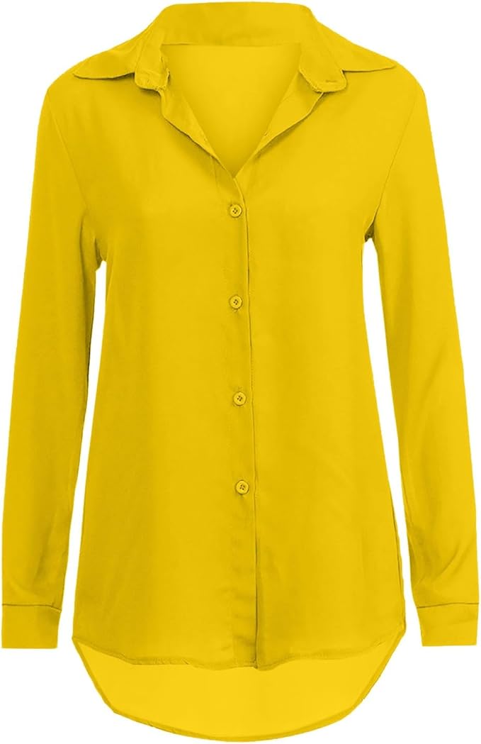 Women's Blouse | Elegant Chiffon Fabric | Versatile Long-Sleeve Design | Comfortable Fit