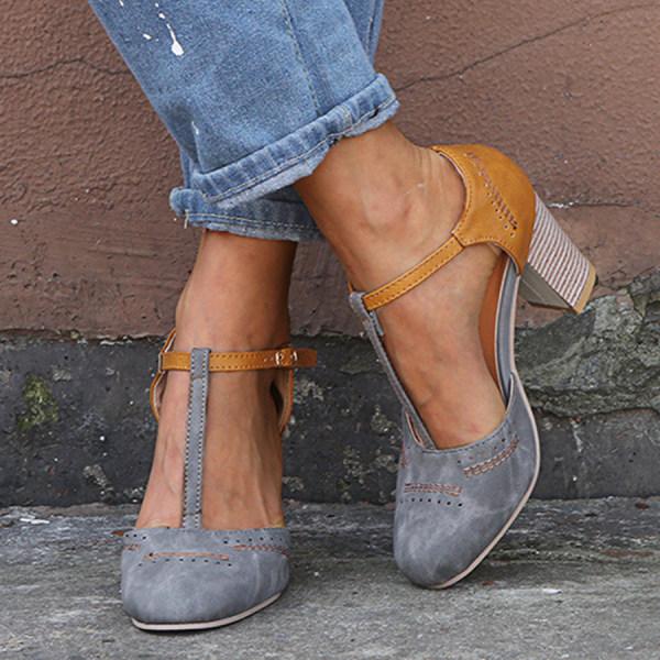 Women's High Heels | Orthopedic Gel Sole & 1.6-Inch Block Heel | Breathable Material & Adaptive Fit | All-Day Comfort