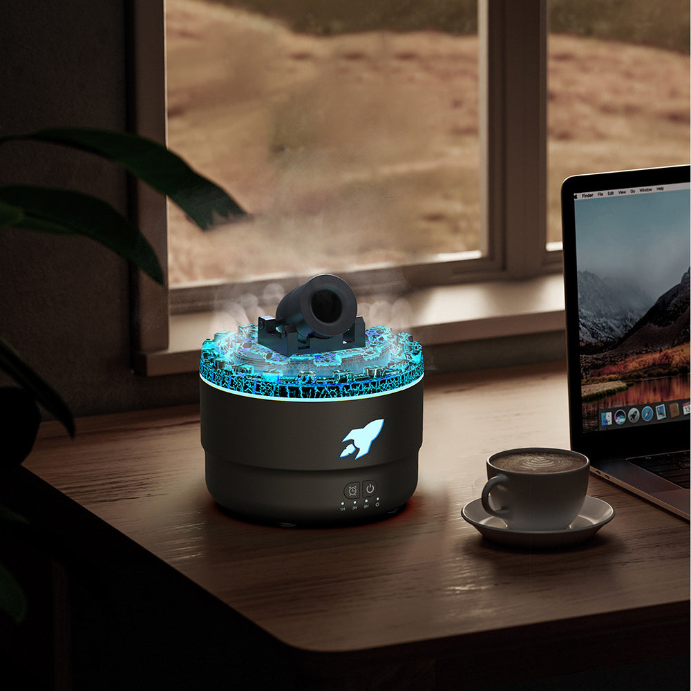 Cordless Aroma Diffuser | Flame-Effect LED | Portable Relaxation Device | Plastic