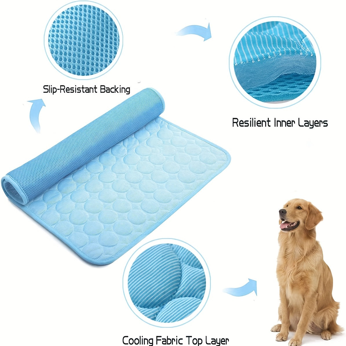 Pet Cooling Mat for Summer, Designed for Cats And Dogs, Ideal for Large Breeds During Hot Weather