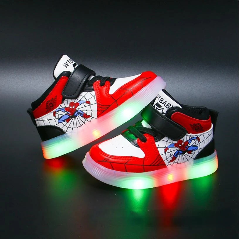 Kids' Sneakers | LED Light-Up Outsole & Velcro Strap | PU Upper & Cotton Insole | Comfortable Fit