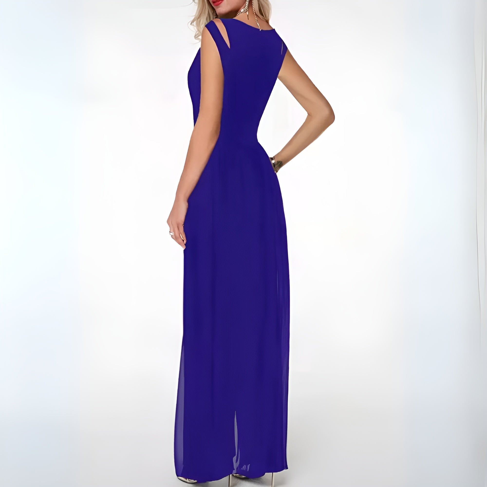Women’s Sleeveless Jumpsuit | Wide-Leg with Shoulder Detail | High-Quality Material | Elegant Fit for Formal Events