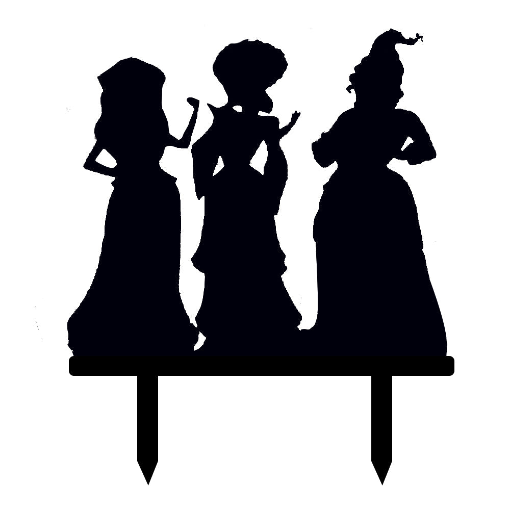 Halloween Metal Witch Yard Stake Outdoor Lawn Decoration