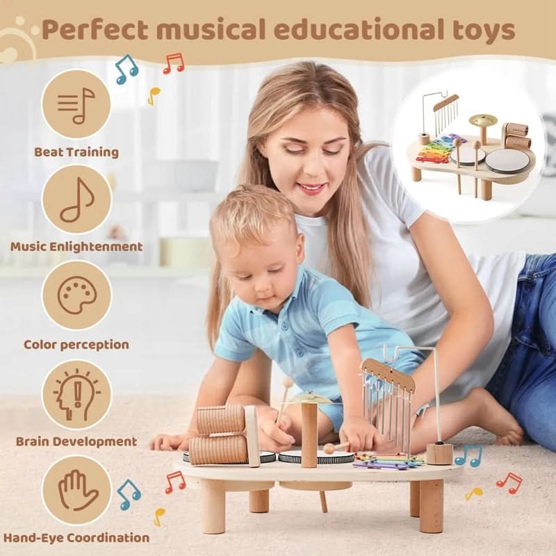 Melodic Explorer Wooden Musical Toy Set for Creative Infants