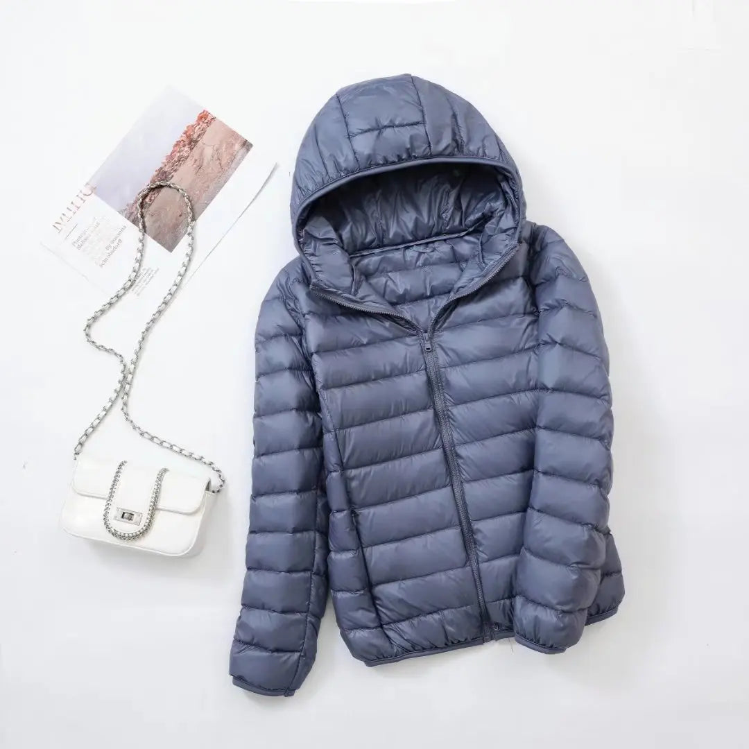 Reversible Hooded Down Jacket | Lightweight Insulated & Quilted Design | Dual-Style Versatile Warmth