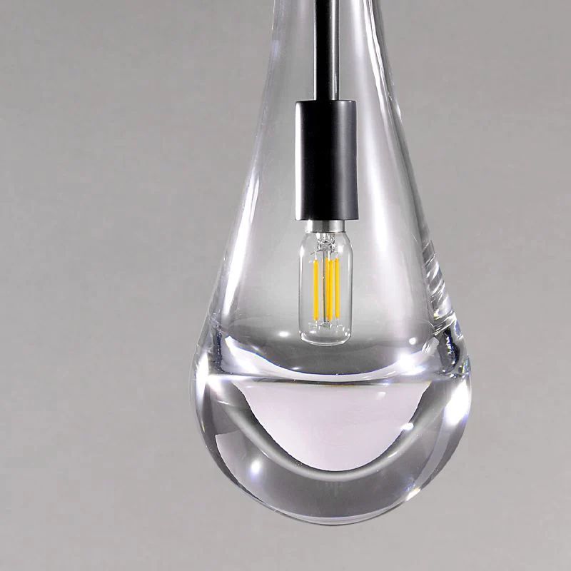 Lumina Raindrop — Hand-Blown Glass Pendant Light with Warm Glow