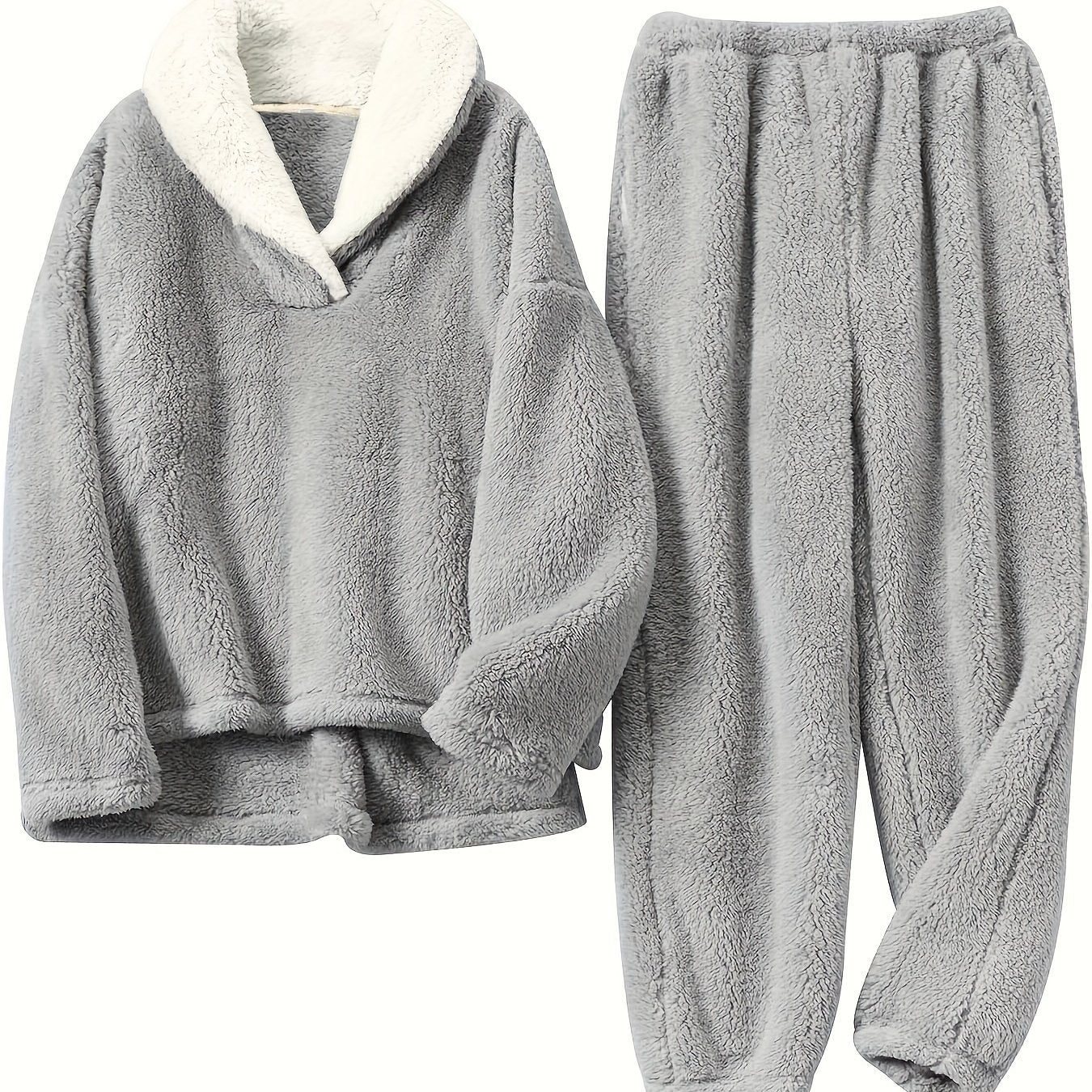 Thermal Pajama Set | Soft & Warm | Cozy Fall Winter Comfort | Polyester