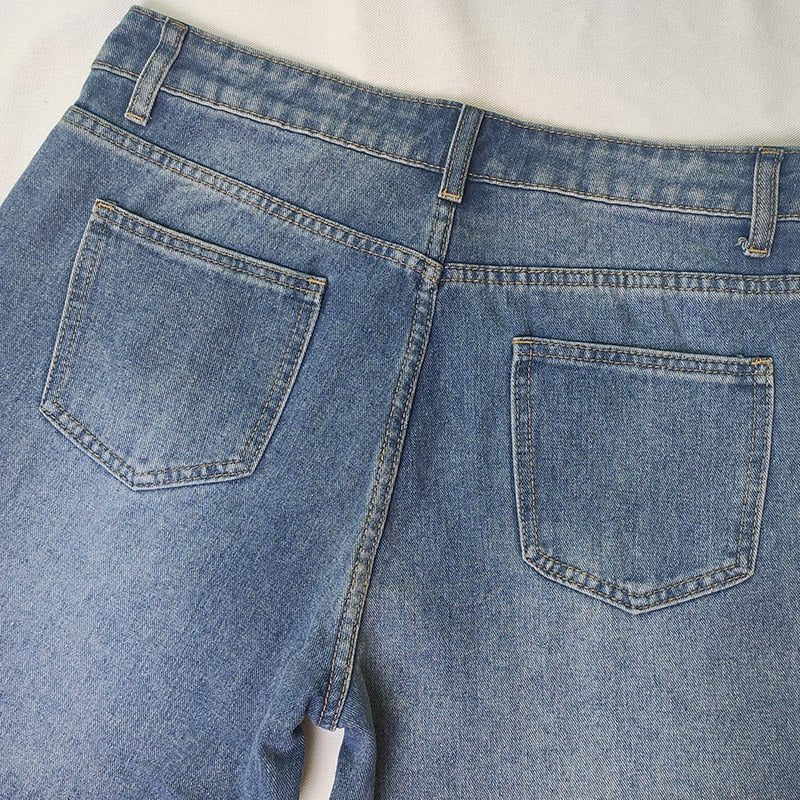 Women’s Wide-Leg Jeans | High-Waisted Cotton Denim | Loose Fit & Durable Design