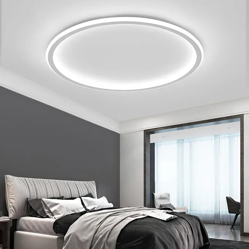 LED Ceiling Light | Scandinavian Round Design | Aluminum & Iron | 30 cm Diameter
