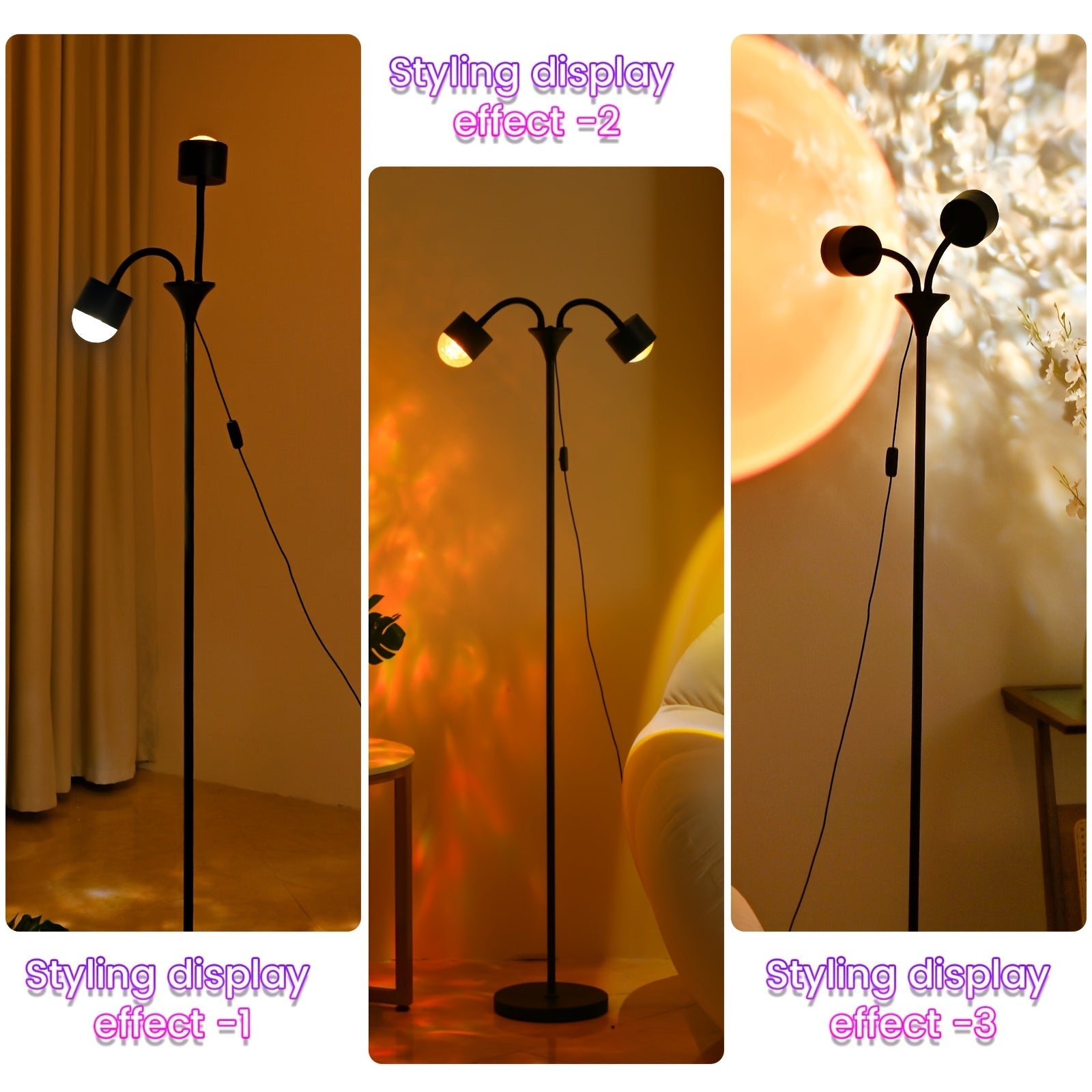 Serene Horizon Light Projector – Dual RGB Mood Lamp with 360° Rotation
