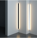 Linear LED Wall Light | Minimalist Matte Black Aluminum | 20W Energy-Efficient Lighting | Indoor & Outdoor Use