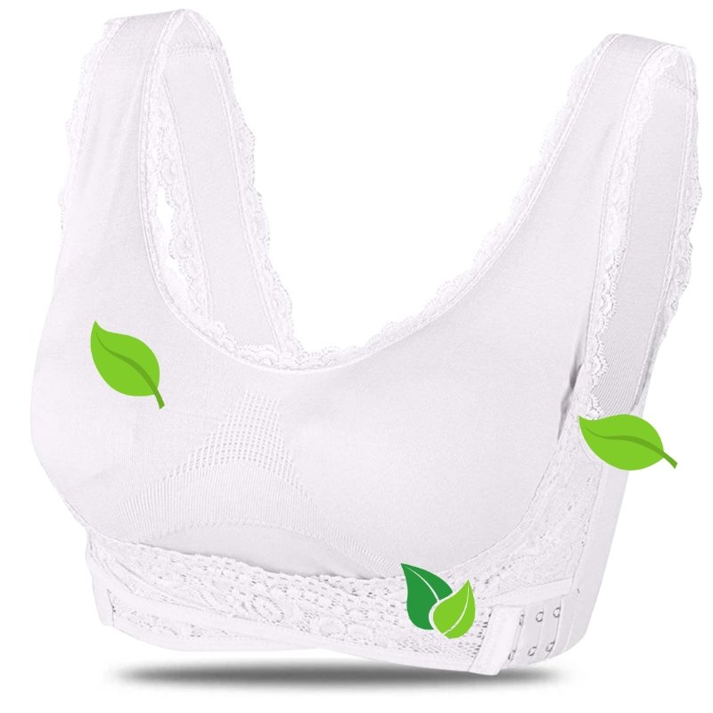 Wireless Lace Bralette | Wire-Free Support & Adjustable Crisscross Straps | Breathable Seamless Fabric | Posture Improvement & Natural Lift