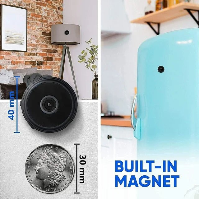 Compact Wireless Magnetic Camera with Live Audio and Video Streaming