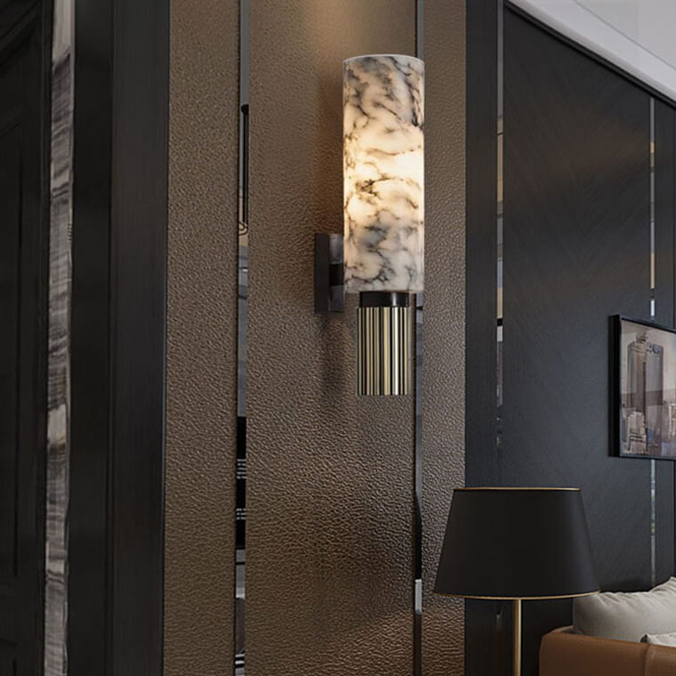 Luxura Marble Wall Sconce for Elegant Home Illumination