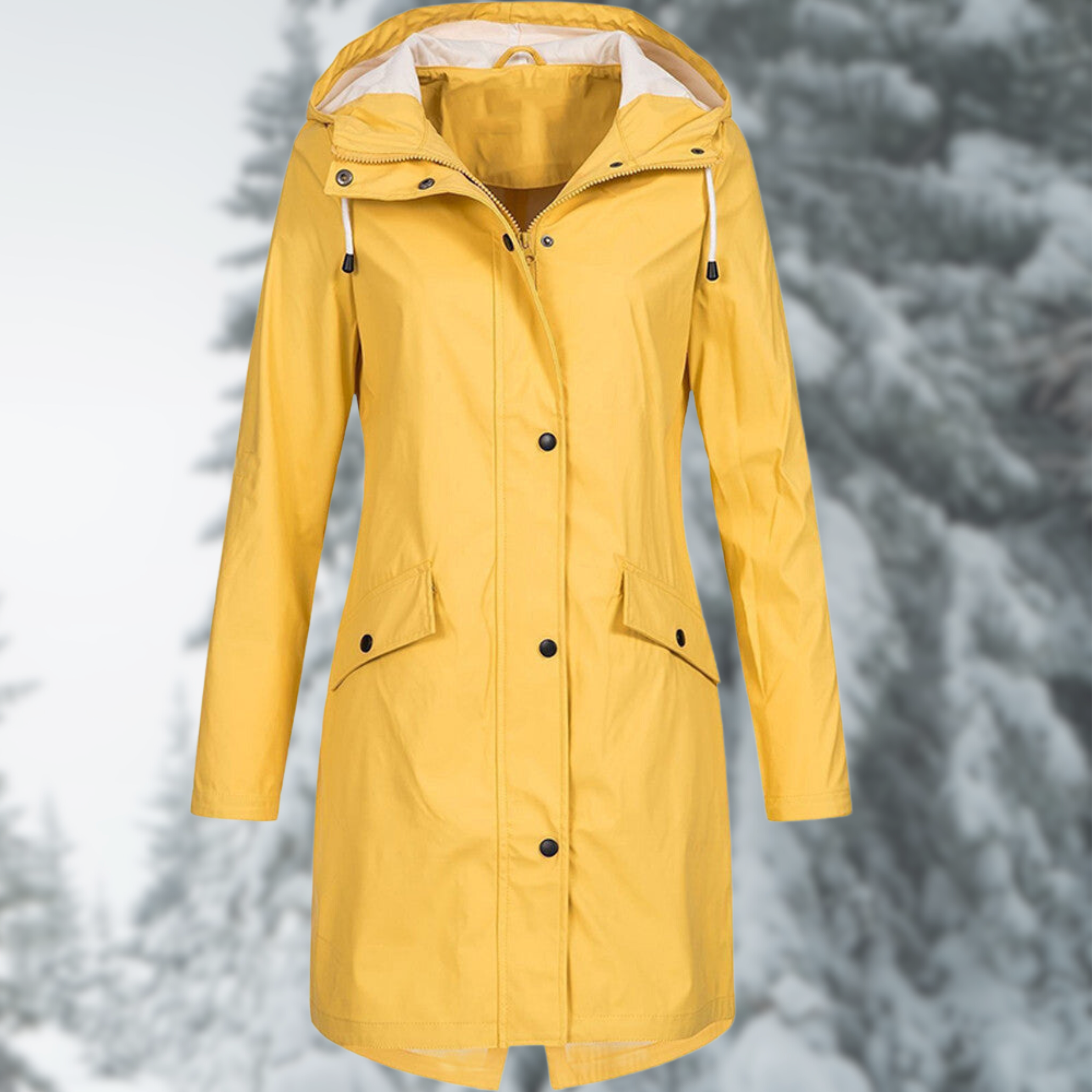 Women’s Waterproof Raincoat | Hooded Long-Length Design | Durable Fabric & Comfortable Fit